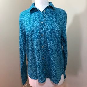 American Eagle teal button down